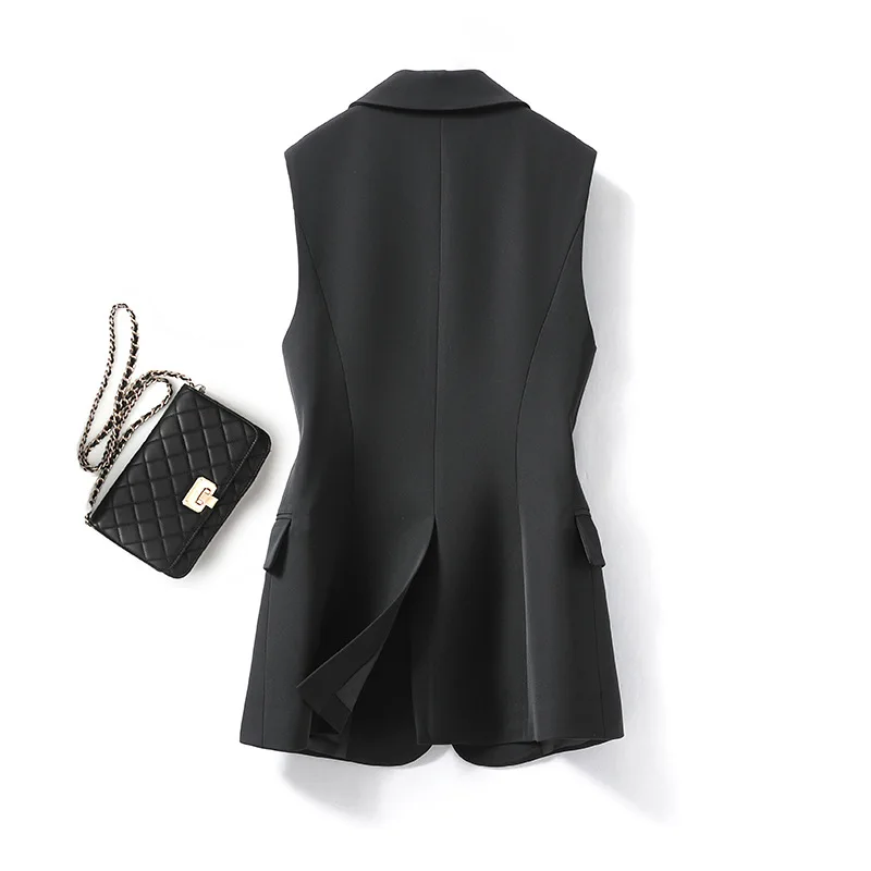 black dress vest womens Women's Paisley Black Extended (Longer) Vest