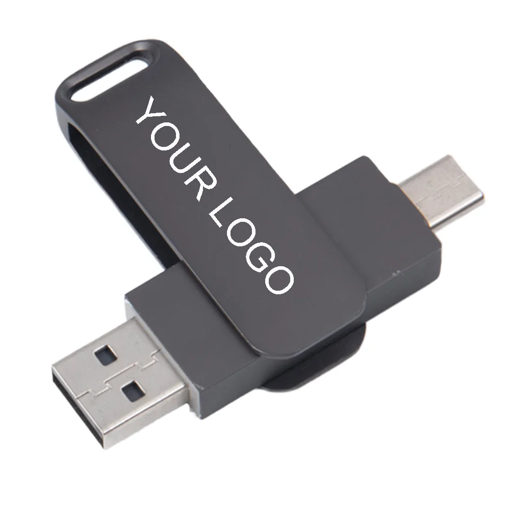 Pendrive Customize Logo USB 3.0 Type-C 2in1 Metal 1TB 128GB 8GB 64GB Cles USB Stick Promotion Gift OTG USB Flash Drive