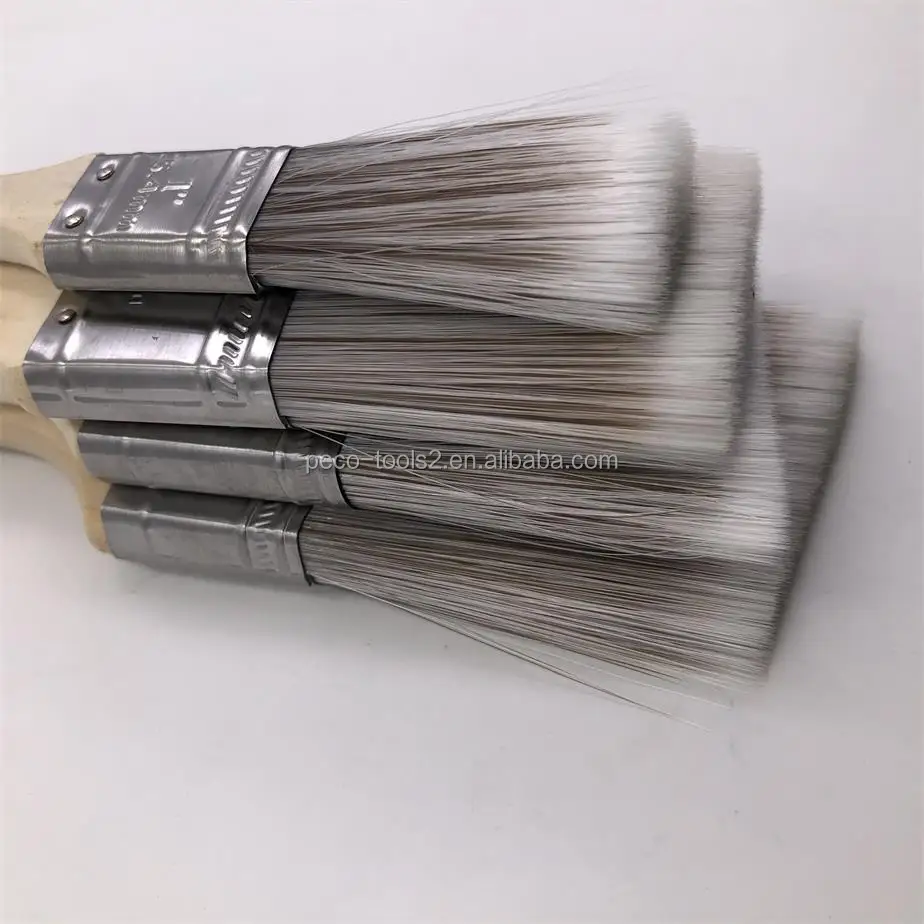 Multi sizes high quality flat synthetic fiber Paint Brush