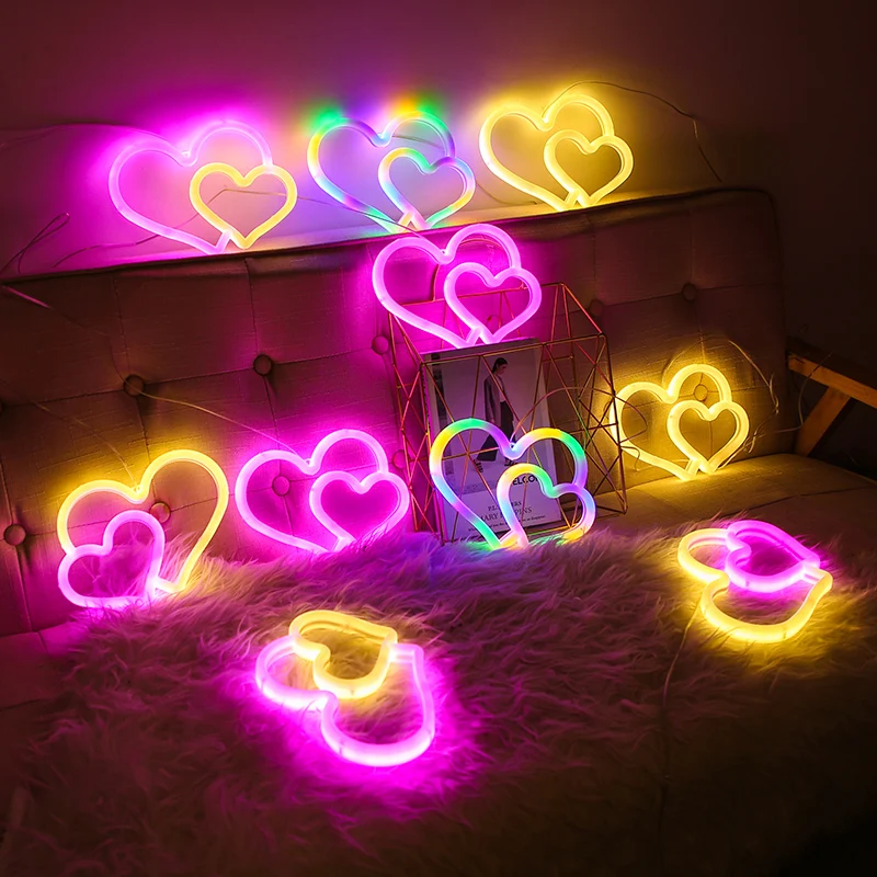 Wall Art Sign Bedroom Decoration Rainbow Hanging Fashion Custom Neon Animal Lights Night Lamp Led Light for Home Party