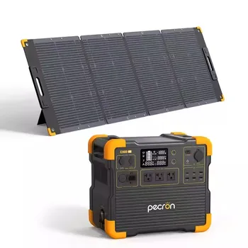 E2400LFP LiFePO4 Battery Station Emergency Portable Solar Generator 2400W Camping Portable Power Station with 200W Solar Panel