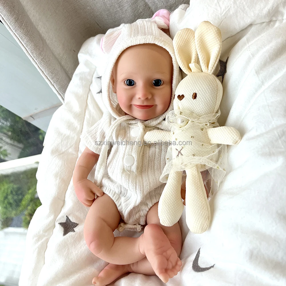 13inch Platinum Silicone Reborn Baby Doll Lifelike Feel Weighted Newborn  Baby Dolls Rebirth Girl Kits Gift