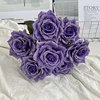upgraded version-7-head embossed cappuccino bouquet-dark purple