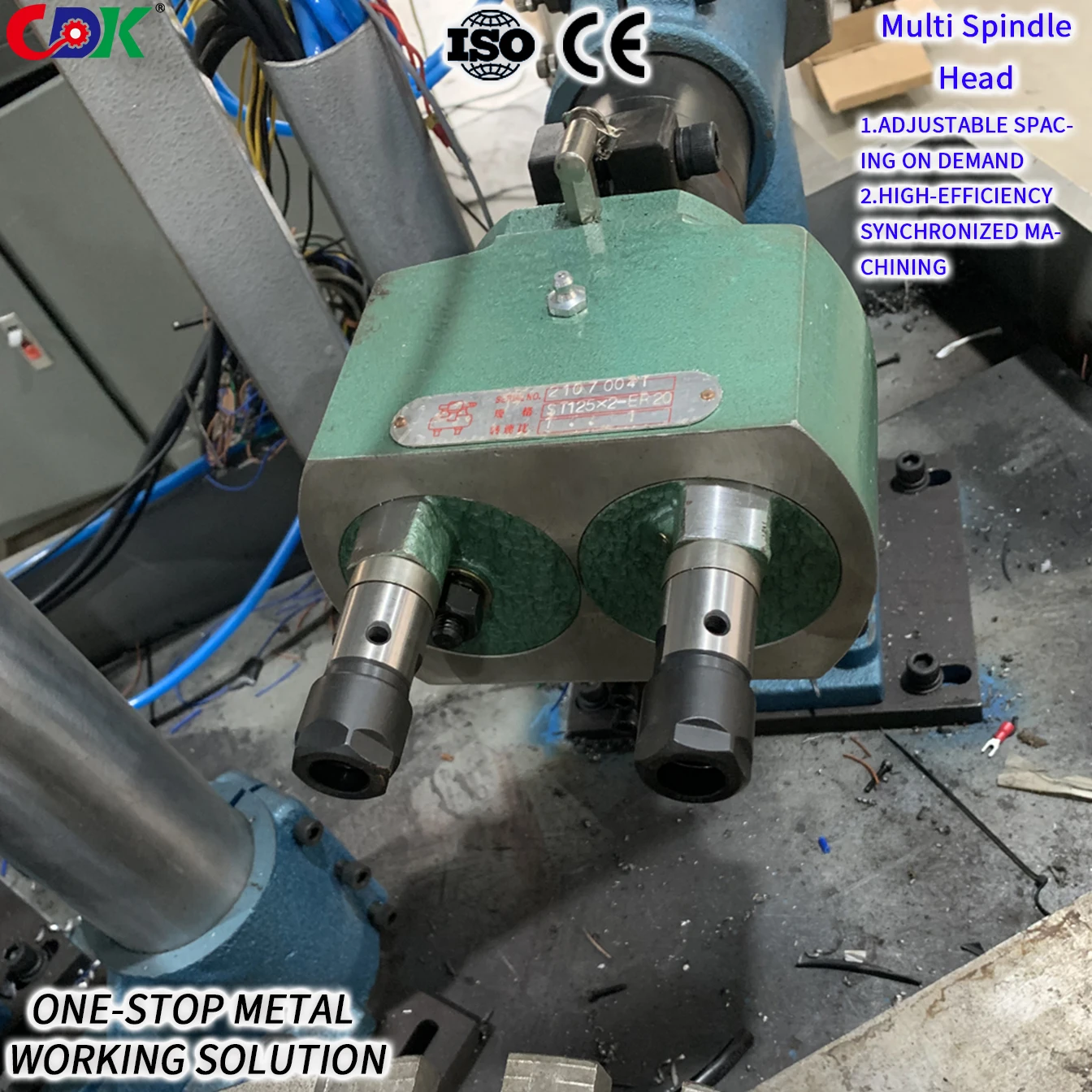Two Spindle ST200 T Type Multi Spindle Head for Drilling and Tapping Machine  Auto Feed Multi Tapping Head Machine