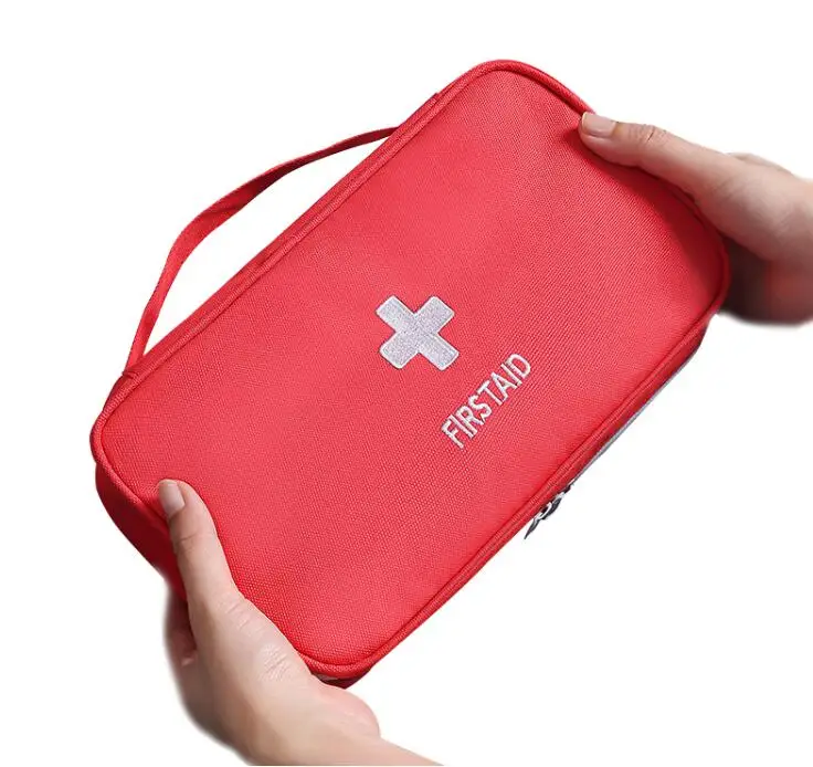 Custom LOGO Emergency Oxford Zipper Medical Bag Empty Survival First aid Pouch Handled Bag manufacture