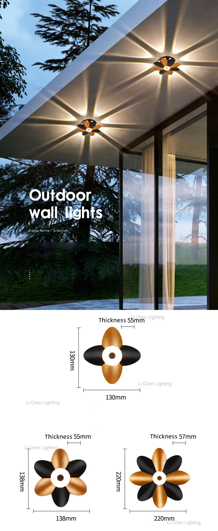 bd26 unique style ip65 waterproof living room lighting outdoor aluminum modern led wall lamp -0