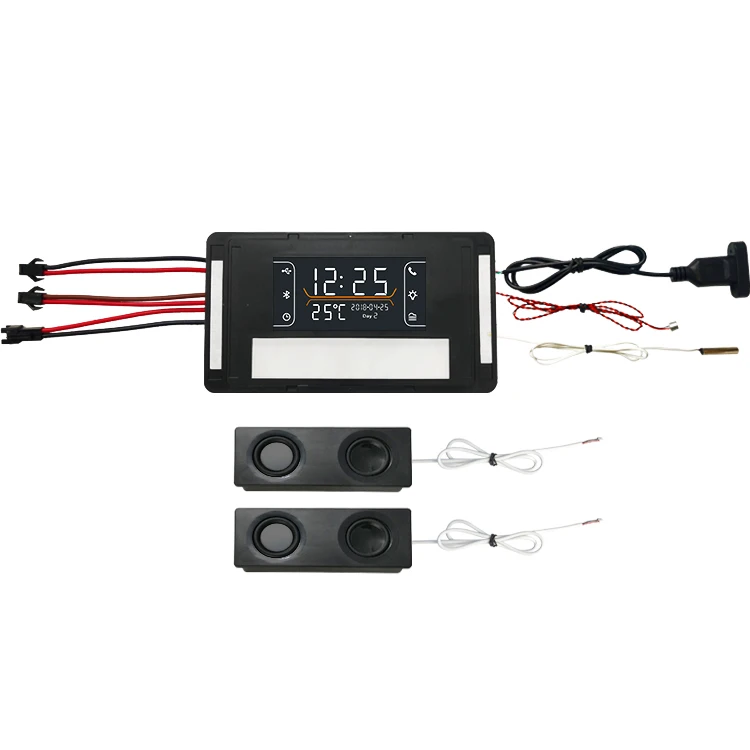 12V Touch Sensor Switch With Bluetooth& Defogging&Time Temperature Display function and Two Speakers for Bathroom LED Mirror