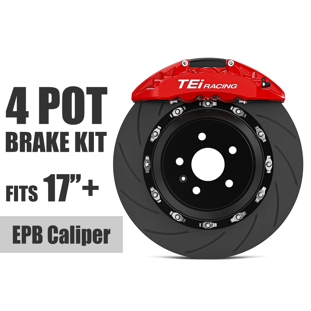 Tei Brakes P4+EXPLORE 4 Pot Split Forged Caliper Rear Bbk Epb System 330-380MM Rotor For Keep Car