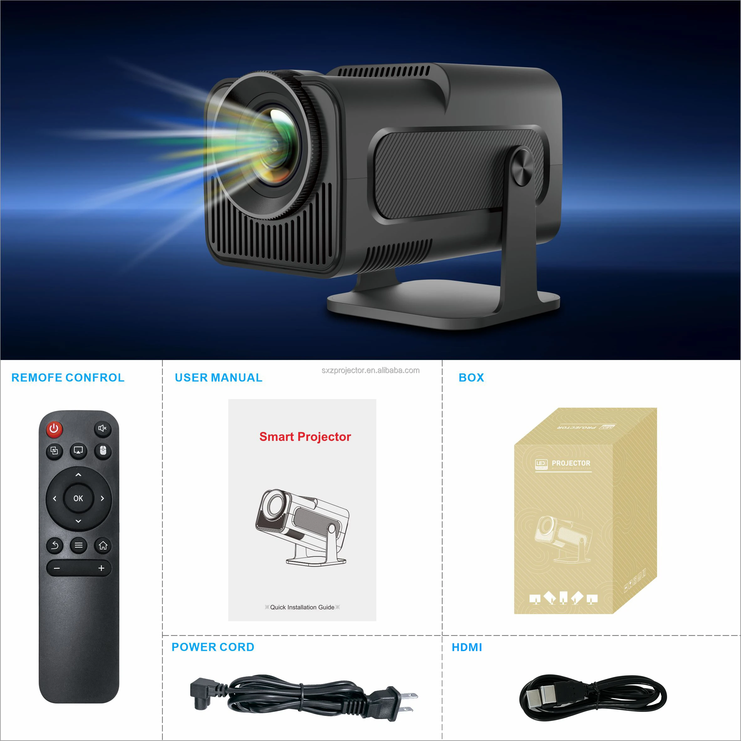 【未使用品】Smart Android Cinema Projector Factory-Price-Us-42-00-Android