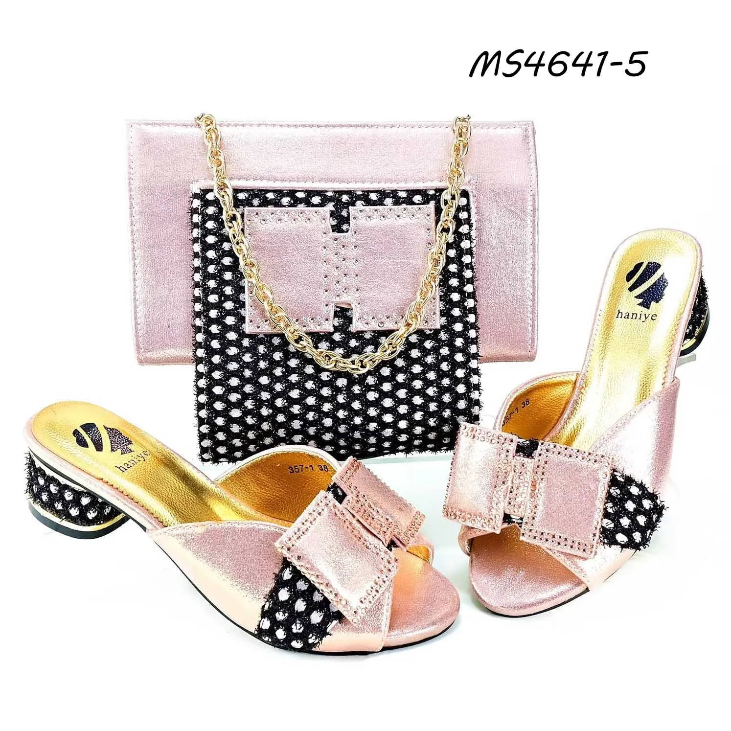 Women Shoes and Bag with Matching Rhinestones 8 Cm Italian Design Luxury  Shoes 