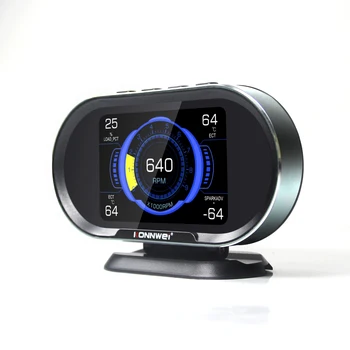 Smart Auto Meter Boost Gauge KONNWEI KW206 RPM Speedometer