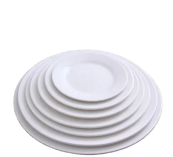 Factory unbreakable dinnerware 8 Inch cheap bulk  white round melamine dish