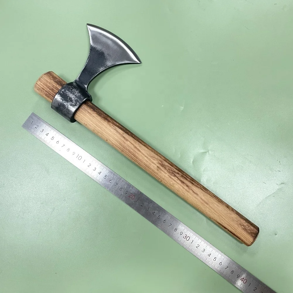 04276万軍-トマホーク-高炭素鋼 古兵器　刀装具　日本刀　模造刀 狩猟 斧 ZC45TM1クールコレクション伝統的なトマホーク斧綿密に細工され