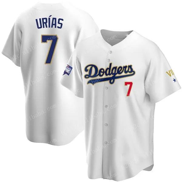 Los Angeles Dodgers Julio Urias #7 jersey black Mexico stitched for