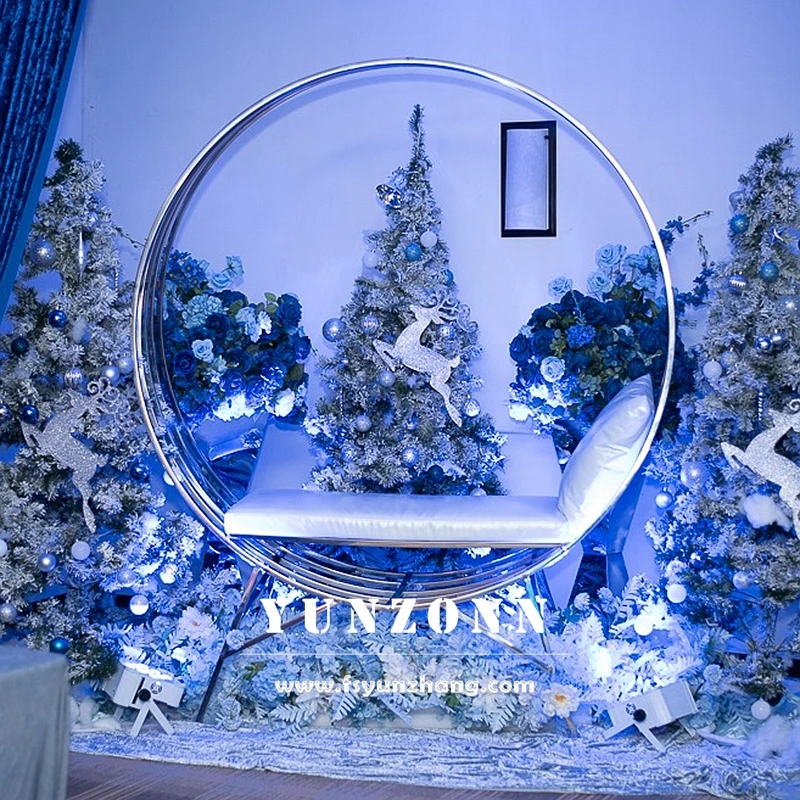 White leather sofa in setting