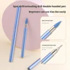 Crayón de perforación de puntos para decoración de uñas de doble cabeza azul