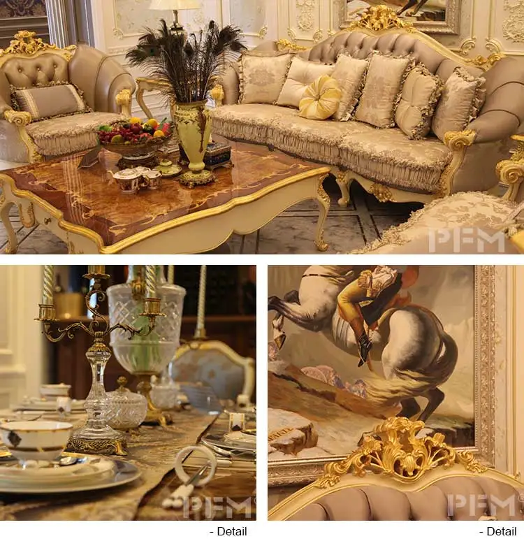 Luxury Palace Decor Antique Sofa Solid Wood Carved Royal Sofa Set ...