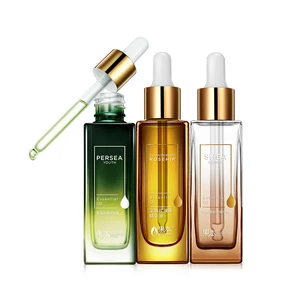 Factory Customized Green Orange Amber Transparent Gradient Essential Oil clear Colorful Glass Dropper 30ml Essential Oil Bottle