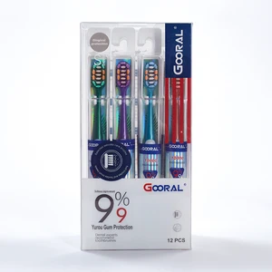 High Quality Disposable Soft Nylon Toothbrush for Adults Customized Biodegradable Household Four Color Options Home Use Plastic