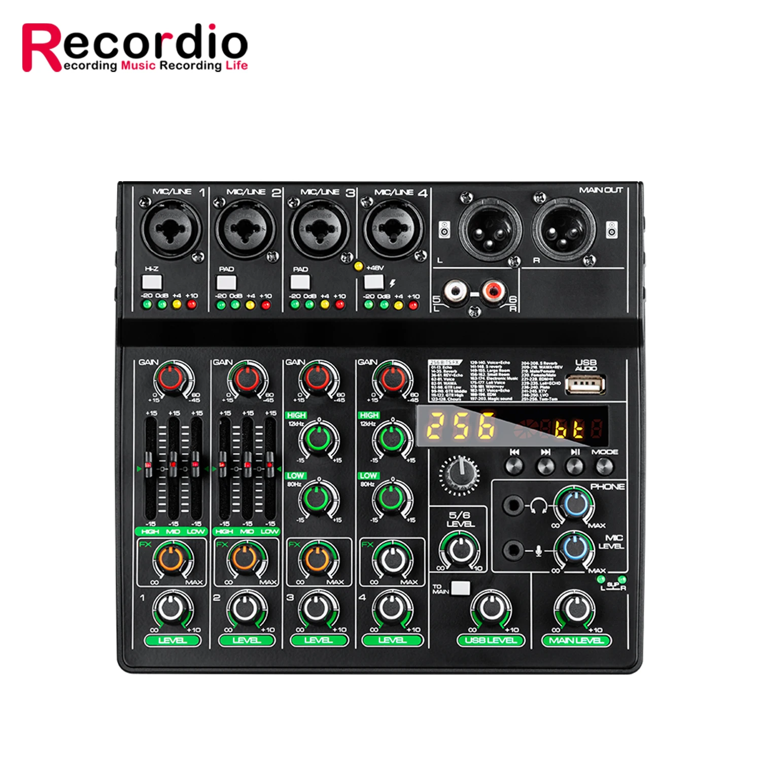 GAX-GT6 Mini Audio Mixer - Premium Sound for Home Production