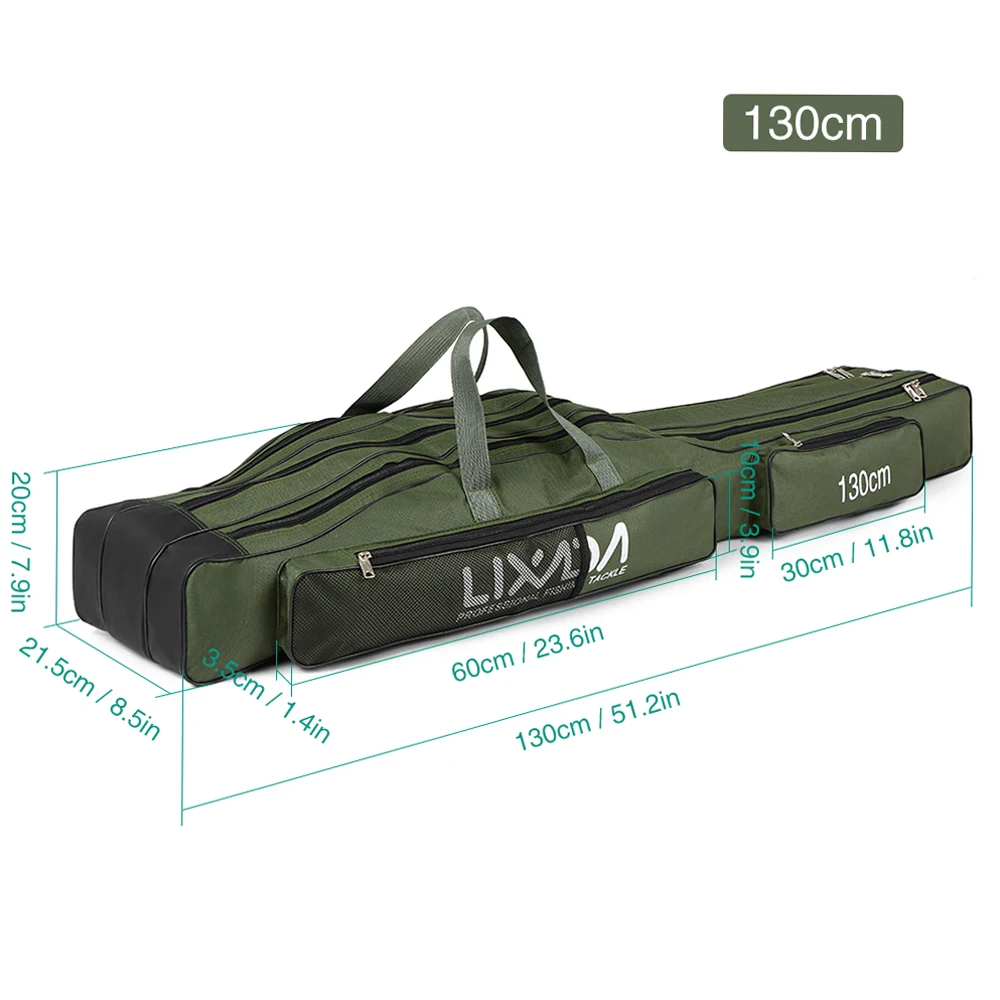 Borsa per attrezzi da pesca da 70/80 cm Borsa portaoggetti Porta articoli vari resistente all'usura Multifunzione di grande capacà con manico per borsa per canna da pesca  18