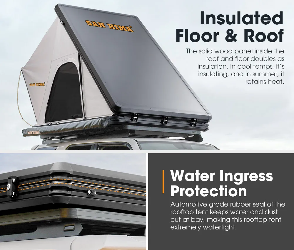 San Hima Outdoor Camping Car Rooftop Tent Uv Protection Hard Shell Car