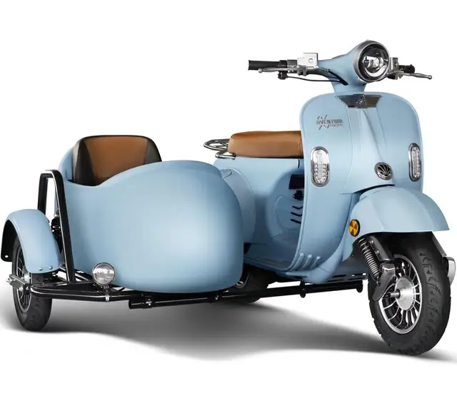 USA Warehouse Electric Sidecar Tricycle Electric Motorcycle Side Side Electric Tricycle Portable Disabled Power Tricycle