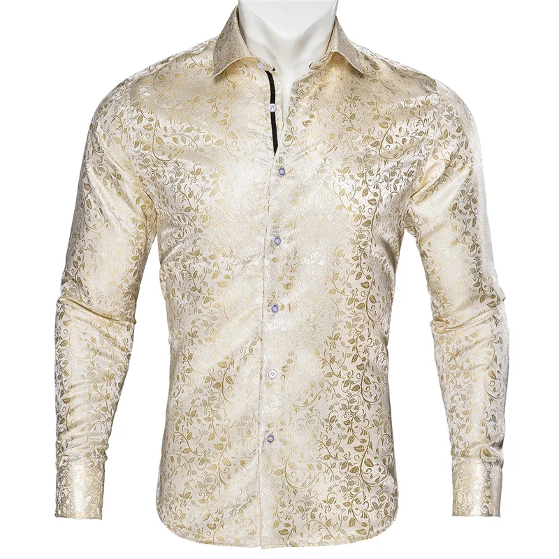 Shop Our Hot Sale Luxury Satin Silk Dress Shirt Regular Fit