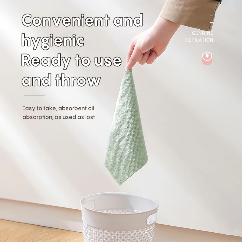 Scouring Pad Reusable Household Lazy Rag Box Absorbs Water and Removes Oil Thickened Kitchen Towel Microfiber Cleaning Cloths
