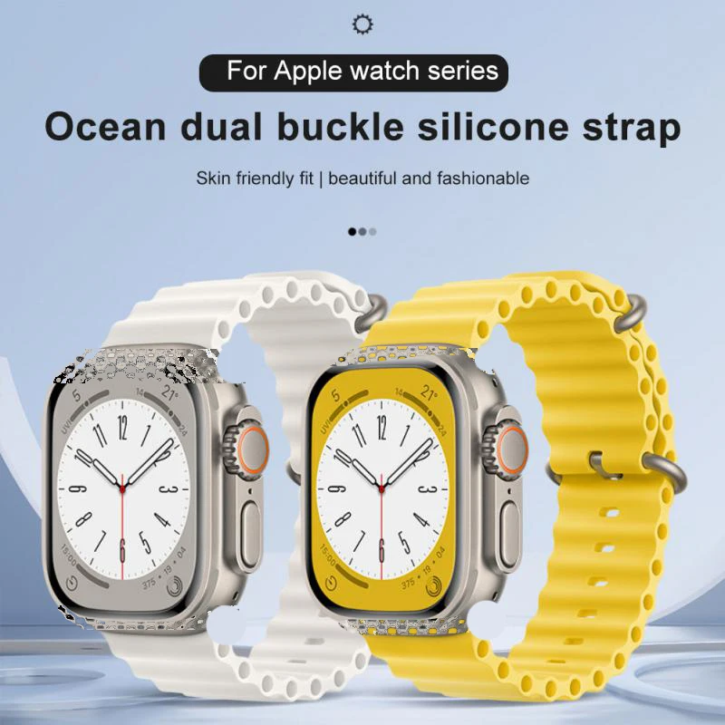 Eraysun Ocean Silicone Watch Bands Series Ultra 8 7 49mm 41mm