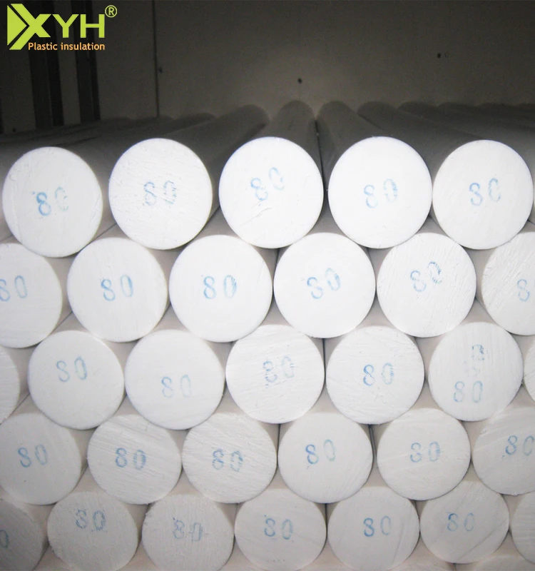 F-4 Fluoroplast Round PTFE Engineering Plastic White Color Bar