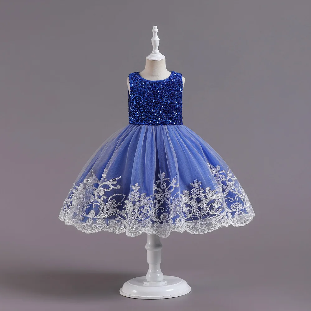 Christmas Baby Girl Dresses Infant Sequin 1st Birthday Red Party Wedding Prom Kids Dresses For Girl Lace Flower Princess Gown 0