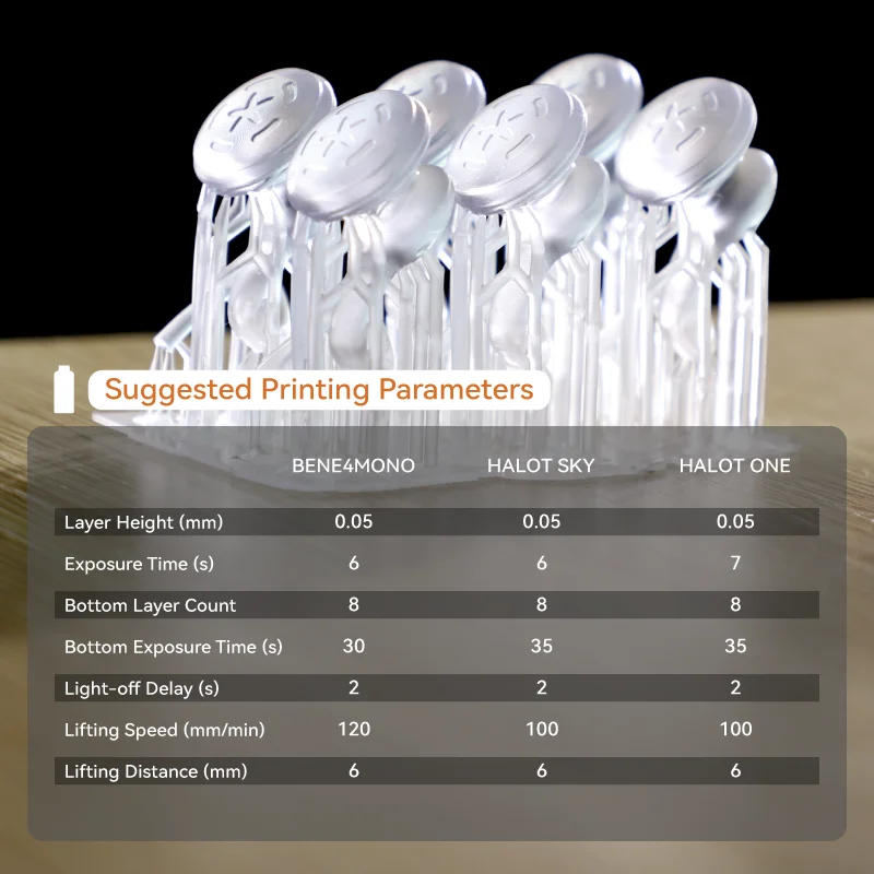 Molegrid X-PMMA hautement transparent photopolymérisable 405Nm résine UV  photopolymère liquide résine de coulée pour imprimante 3D