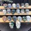 moss agate skulls