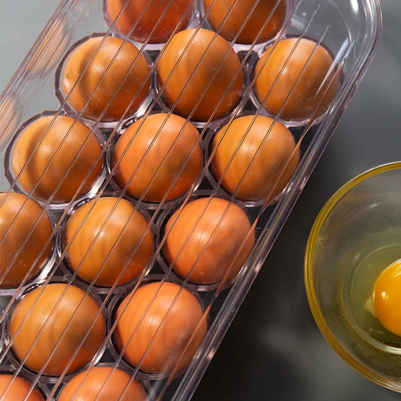 Refrigerator Storage Box Transparent Fruit and Vegetable Beverage Egg Storage Box Kitchen PET Storage Box Plastic Fridge Drawer