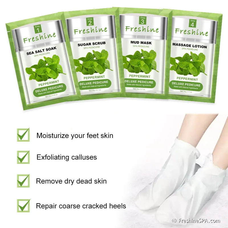 Mint Pedi In A Box Deluxe 4 Step Oem Pedicure Spa 4 In 1 Set Foot Spa