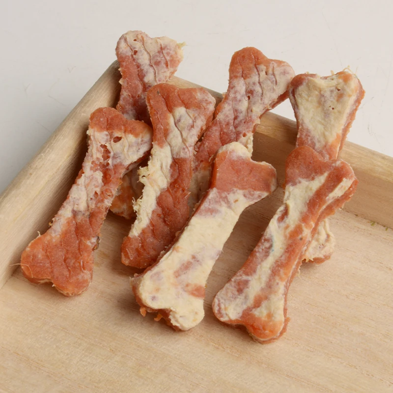 OEM Dog Snack Deep Sea Fish Series Salmon Cod Dog Treat Training Reward Salmon&Codfish Bone Chip