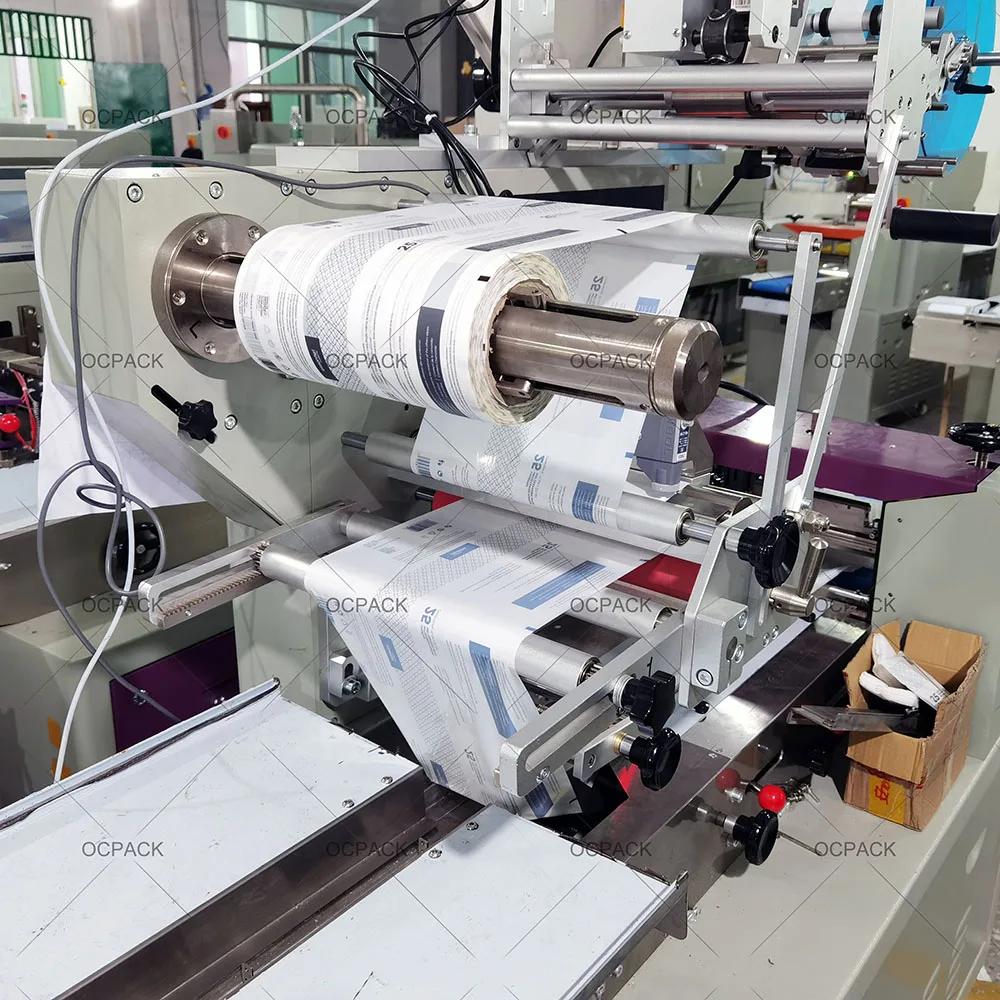 Automatic Feeding Flow Chocolate bar Fold Foil Chocolate Wrapping Machine