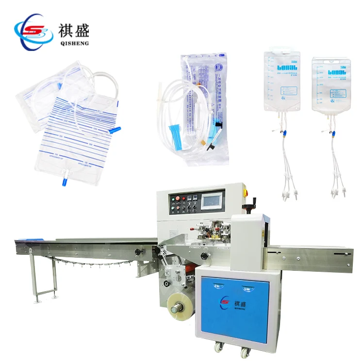 Automatic Disposable Iv Infusion Set Urine Bag Packing Machine Pe Ureter Bag Pillow Type Packaging Machine