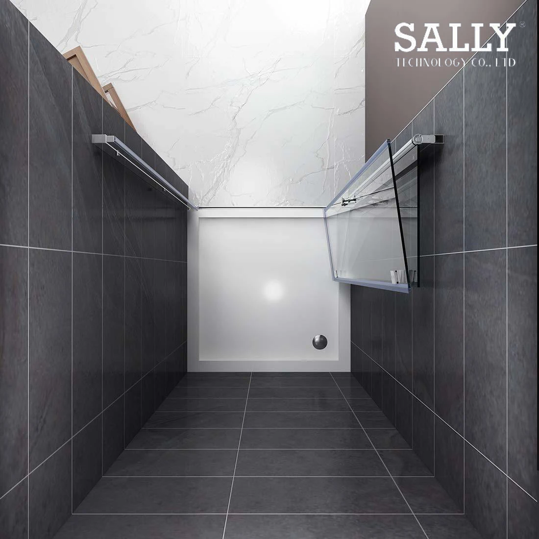 Sally Framed Cabin Shower Room Bathroom Bifold Glass Shower Door Wet