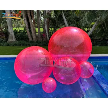 Zhenmei manufacturer giant inflatable beach waterproof clear balloon Inflatable pink transparent ball