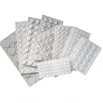 Various size and shape heat resistant rubber bumper feet pad 3M self Adhesive clear silicone Pads for Metal Wood