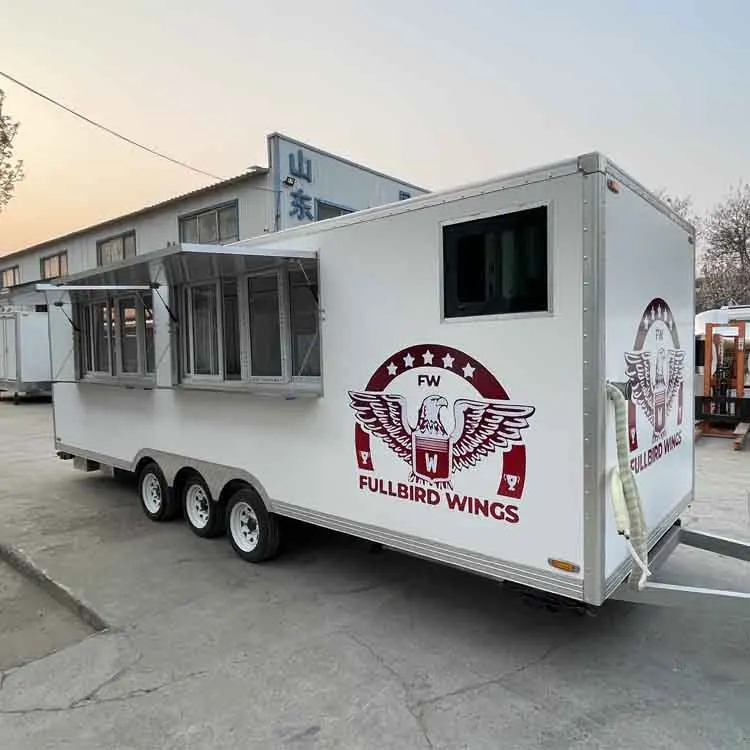 Concession Street Food Truck Fully Equipped Food Trailer for Catering Business with Stainless Steel Porch factory