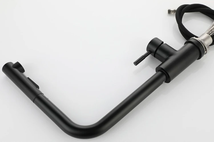 Grifos de fregadero de agua de grifo de cocina de acero inoxidable, grifo de cocina con cabezal extraíble