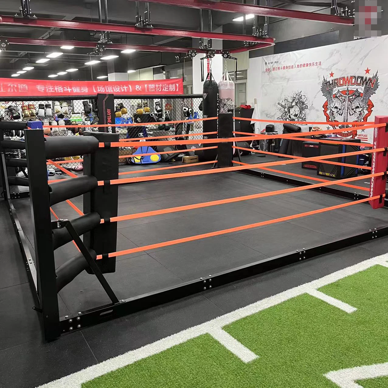 4*4折りたたみMMA & ボクシングリングミニタイフロア使用折りたたみ式