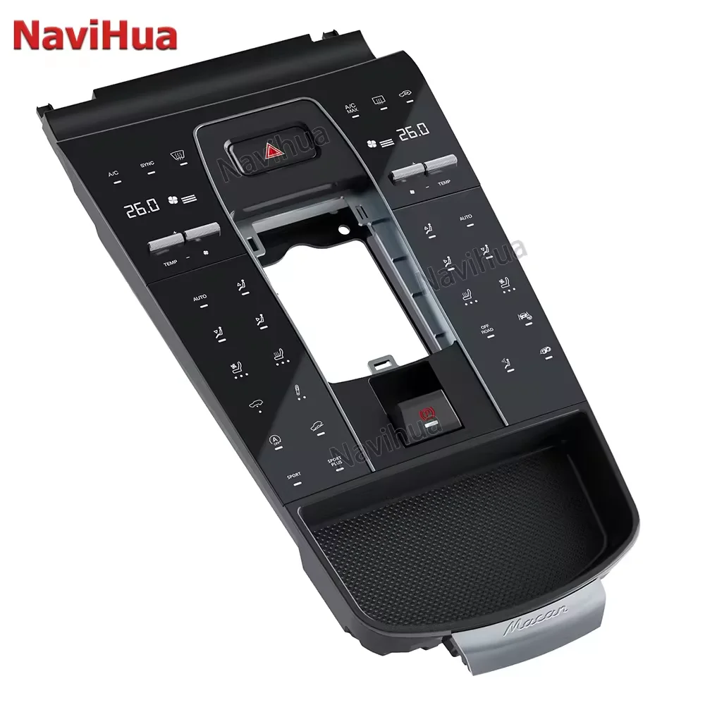 Navihua Car Upgrade Center Control Panel for Porsche Macan 2024 Style Upgrade Dashboard Interior Modification Body Kit Car Parts