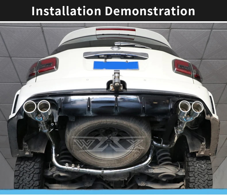 Racing Stainless Catback Valved Exhaust for Nissan Patrol Y62 2016-2022 Exhaust System with Dual Muffler Tips