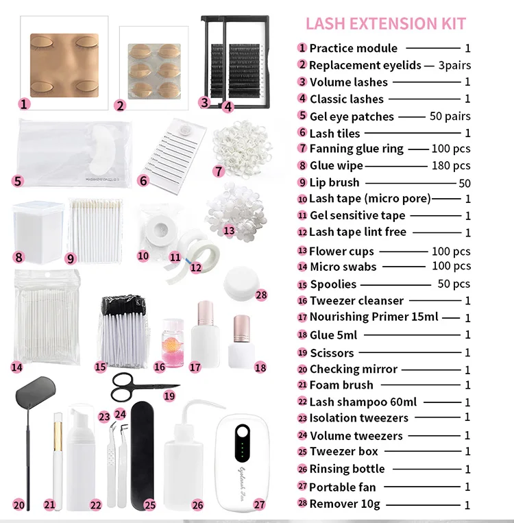 Private Label Lash Extension Kits For Professional Eye Lash Starter