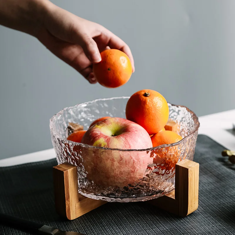 Factory Wholesale Large Glass Salad Bowl Mixing And Serving Dish