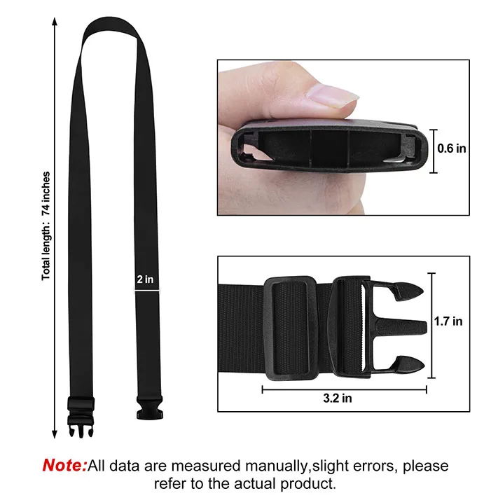 Wholesale Bulk Printed Adjustable Travel Luggage Belt Custom Logo